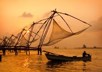 Old Chinese Fishing Nets in Cochin in Kerala - Cochin - South India