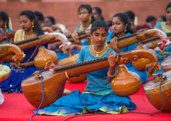Veena - Traditional Indian musical instrument made of pine wood and strings - Thanjore - Thanjavur - Tamilnadu - South - India