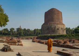 Sarnath - Buddhist city - Near Varanasi - Buddhist stupa in Sarnath - Varanasi - North - India