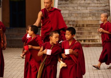Students Buddhist monks at Bylakuppe Monastery - Tibetan settlement in Karnataka - Mysore - Karnataka - South - India