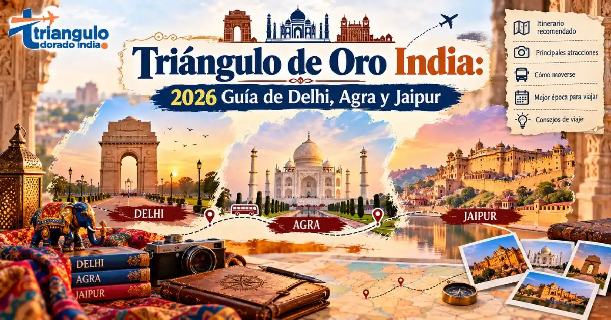 You are currently viewing Triángulo de Oro India: 2026 Guía de Delhi, Agra y Jaipur